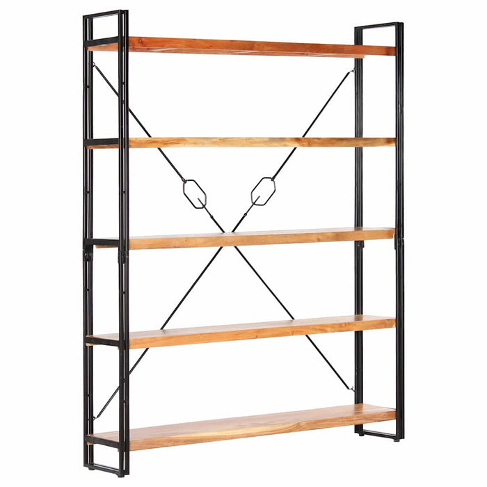 Bibliotecă cu 5 rafturi, 140x30x180 cm, lemn masiv de acacia - WALTI WALTI
