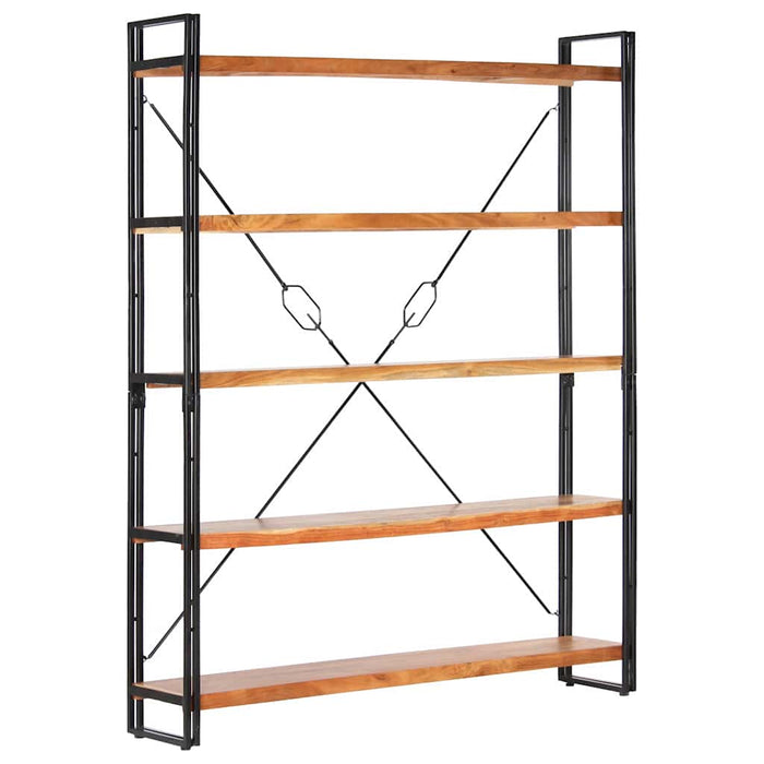 Bibliotecă cu 5 rafturi, 140x30x180 cm, lemn masiv de acacia - WALTI WALTI