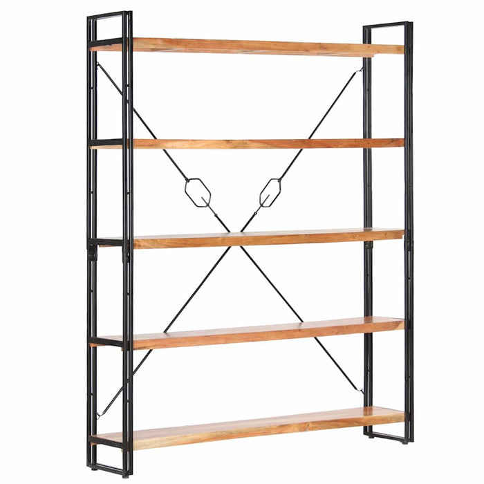 Bibliotecă cu 5 rafturi, 140x30x180 cm, lemn masiv de acacia - WALTI WALTI
