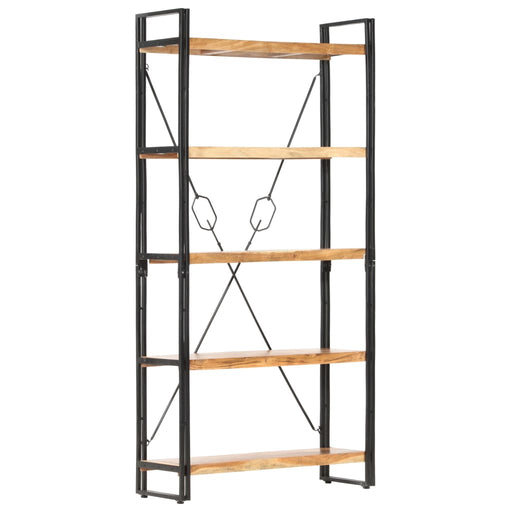 Bibliotecă cu 5 rafturi, 90 x 30 x 180 cm, lemn masiv de acacia - WALTI WALTI