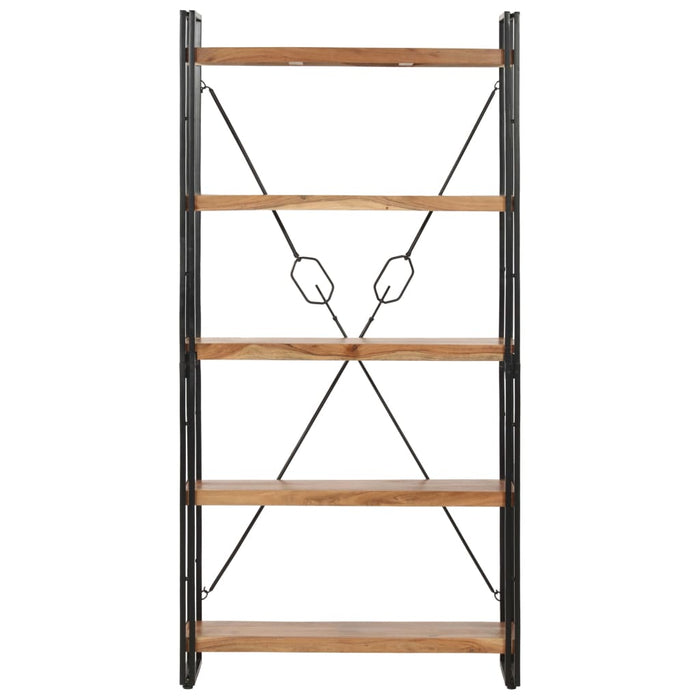 Bibliotecă cu 5 rafturi, 90 x 30 x 180 cm, lemn masiv de acacia - WALTI WALTI