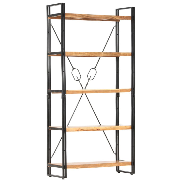 Bibliotecă cu 5 rafturi, 90 x 30 x 180 cm, lemn masiv de acacia - WALTI WALTI