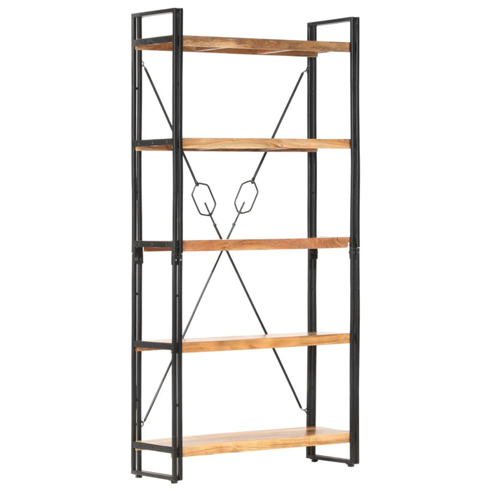 Bibliotecă cu 5 rafturi, 90 x 30 x 180 cm, lemn masiv de acacia - WALTI WALTI