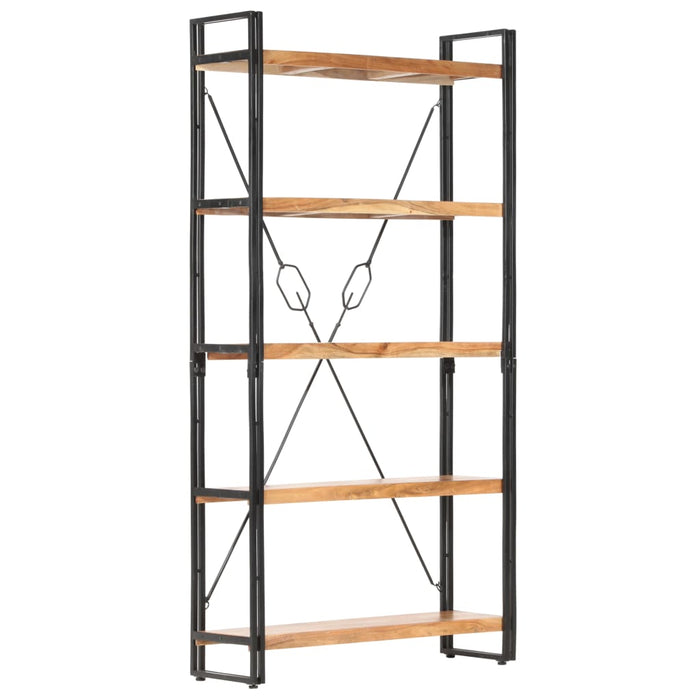 Bibliotecă cu 5 rafturi, 90 x 30 x 180 cm, lemn masiv de acacia - WALTI WALTI