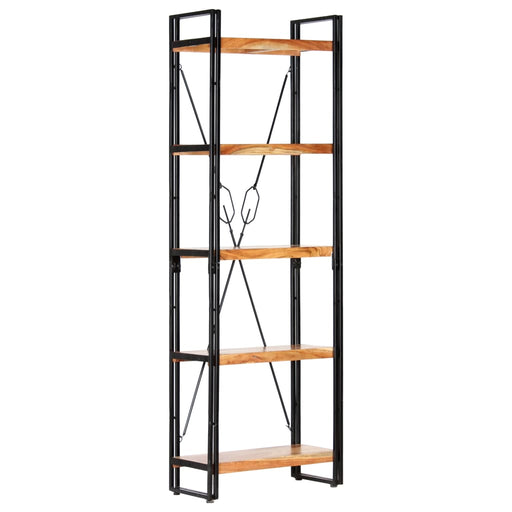Bibliotecă cu 5 rafturi, 60 x 30 x 180 cm, lemn masiv de acacia - WALTI WALTI