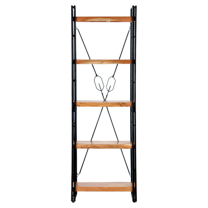 Bibliotecă cu 5 rafturi, 60 x 30 x 180 cm, lemn masiv de acacia - WALTI WALTI