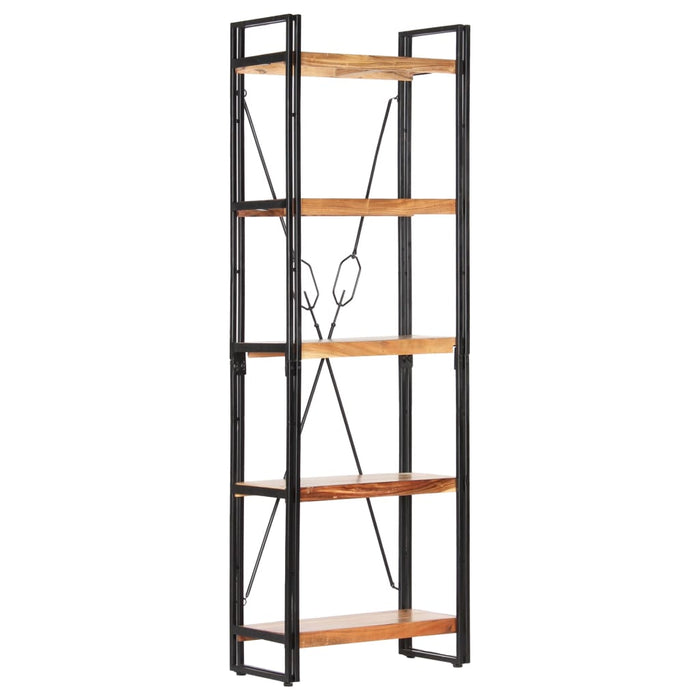 Bibliotecă cu 5 rafturi, 60 x 30 x 180 cm, lemn masiv de acacia - WALTI WALTI