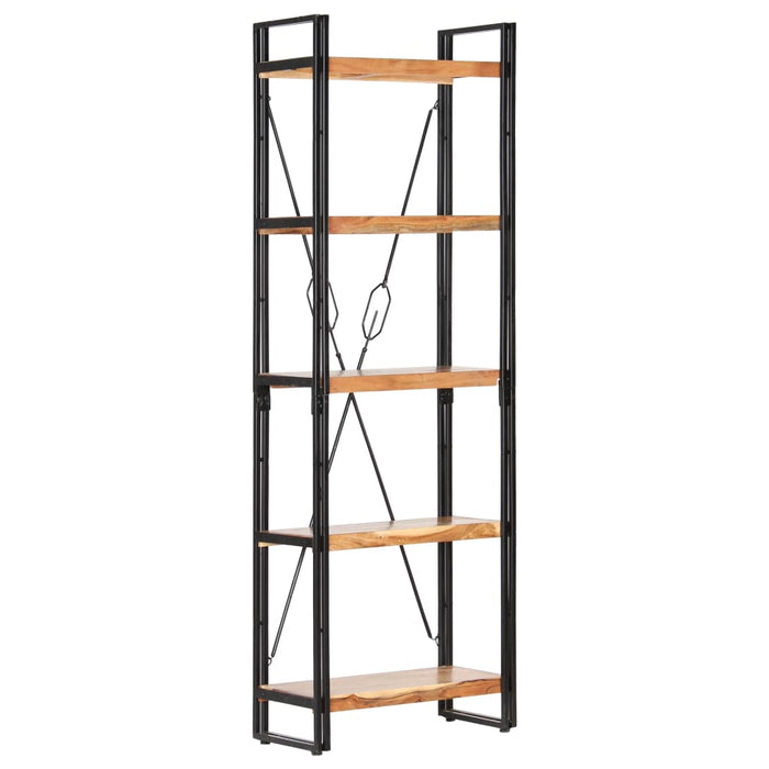 Bibliotecă cu 5 rafturi, 60 x 30 x 180 cm, lemn masiv de acacia - WALTI WALTI
