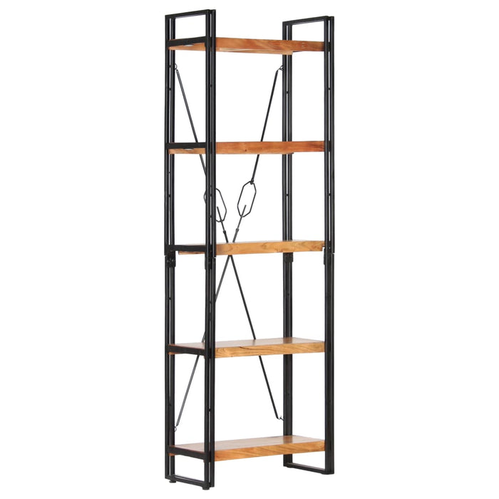 Bibliotecă cu 5 rafturi, 60 x 30 x 180 cm, lemn masiv de acacia - WALTI WALTI