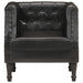 Fotoliu, negru, piele naturală - WALTI WALTI