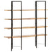 Bibliotecă cu 4 niveluri, 160x35x160 cm, lemn masiv de mango - WALTI WALTI