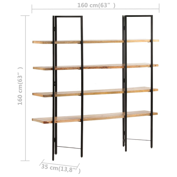 Bibliotecă cu 4 niveluri, 160x35x160 cm, lemn masiv de mango - WALTI WALTI