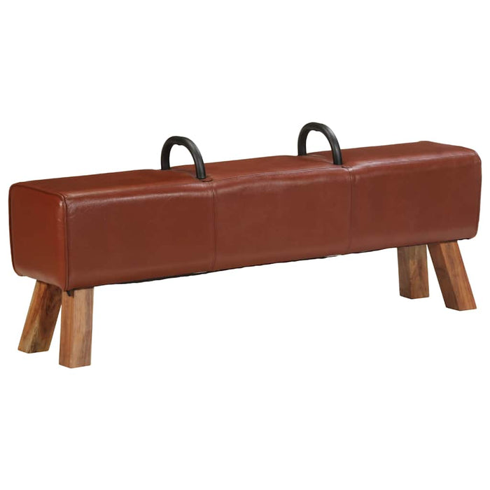 Bancă Turnbock vintage cu mânere, piele naturală de capră - WALTI WALTI