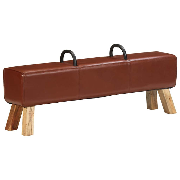 Bancă Turnbock vintage cu mânere, piele naturală de capră - WALTI WALTI