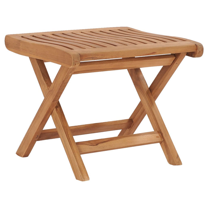 Taburet pliabil, 46,5 x 49 x 41,5 cm, lemn masiv de tec - WALTI WALTI