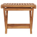 Taburet pliabil, 46,5 x 49 x 41,5 cm, lemn masiv de tec - WALTI WALTI