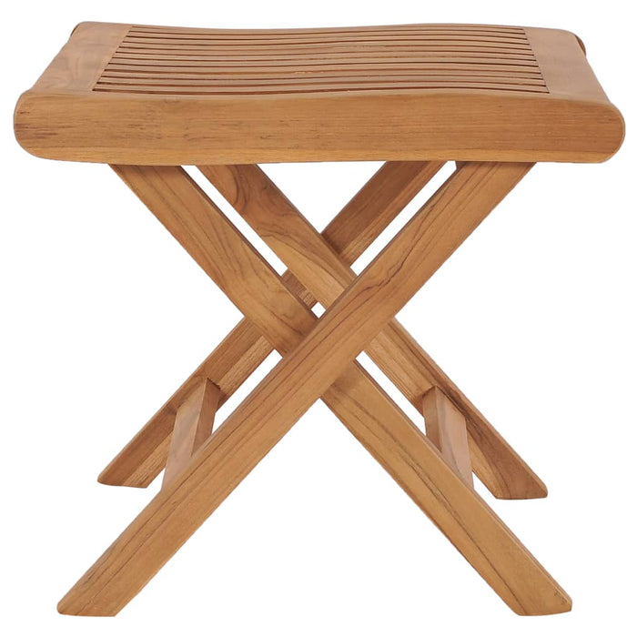 Taburet pliabil, 46,5 x 49 x 41,5 cm, lemn masiv de tec - WALTI WALTI