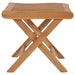 Taburet pliabil, 46,5 x 49 x 41,5 cm, lemn masiv de tec - WALTI WALTI