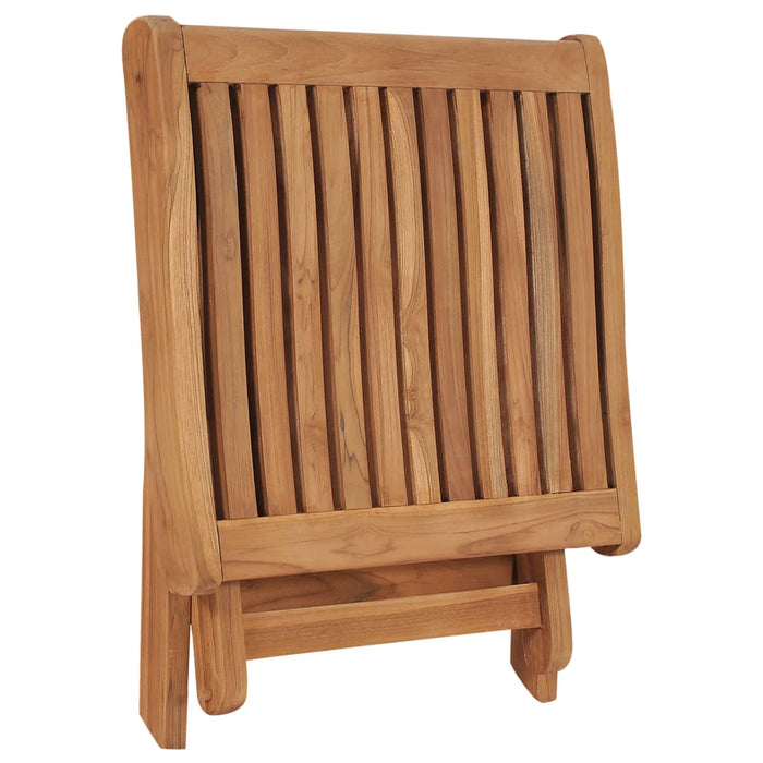Taburet pliabil, 46,5 x 49 x 41,5 cm, lemn masiv de tec - WALTI WALTI