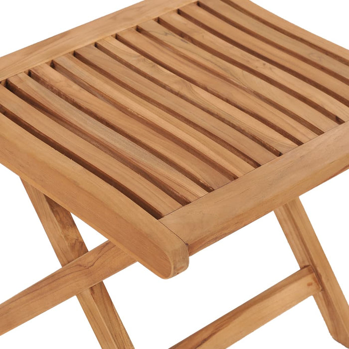 Taburet pliabil, 46,5 x 49 x 41,5 cm, lemn masiv de tec - WALTI WALTI