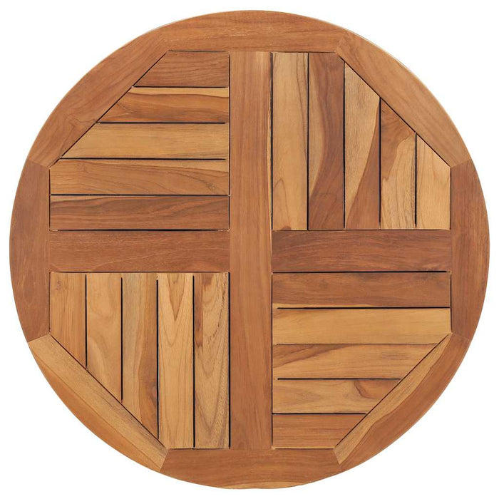 Blat de masă rotund, 70 cm, lemn masiv de tec, 2,5 cm - WALTI WALTI