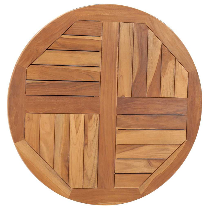 Blat de masă rotund, 70 cm, lemn masiv de tec, 2,5 cm - WALTI WALTI