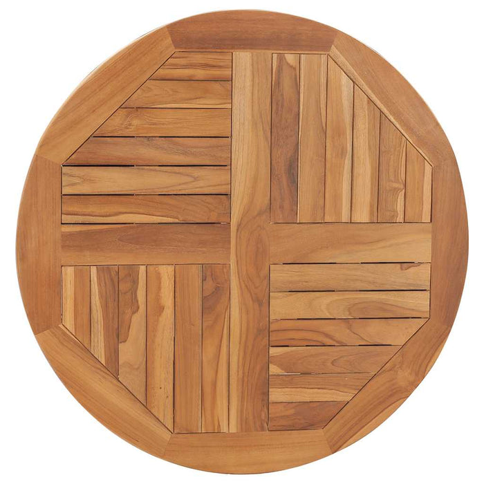 Blat de masă rotund, 80 cm, lemn masiv de tec, 2,5 cm - WALTI WALTI
