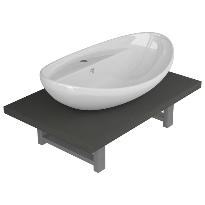 Set mobilier de baie, 2 piese, gri, ceramică - WALTI WALTI