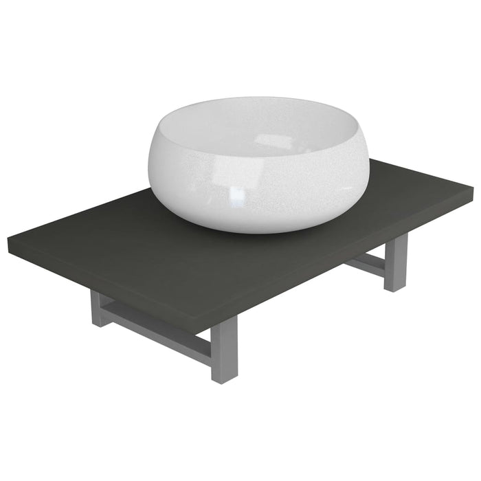 Set mobilier de baie, 2 piese, gri, ceramică - WALTI WALTI