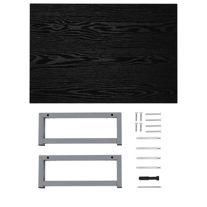 Set mobilier de baie, 2 piese, negru, ceramică - WALTI WALTI