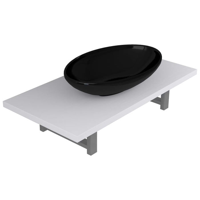 Set mobilier de baie, 2 piese, alb, ceramică - WALTI WALTI