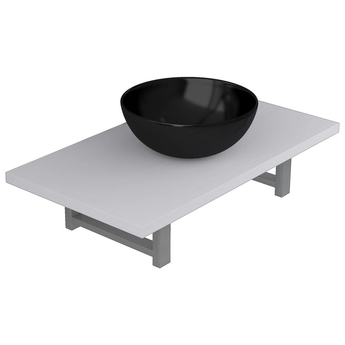 Set mobilier de baie, 2 piese, alb, ceramică - WALTI WALTI