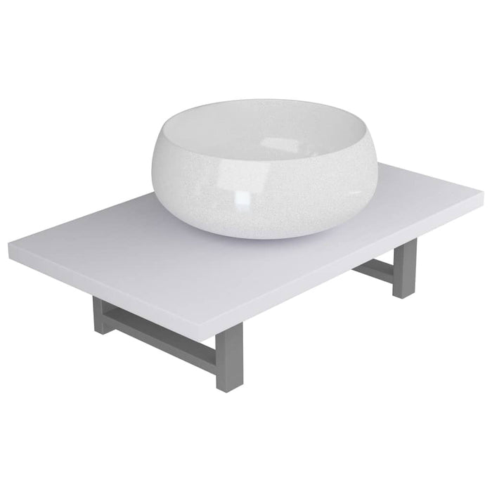 Set mobilier de baie, 2 piese, alb, ceramică - WALTI WALTI