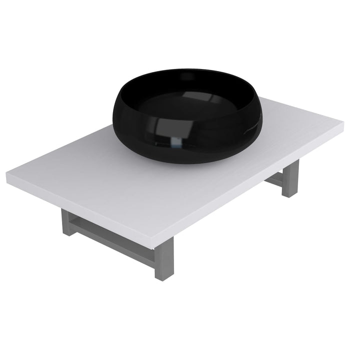 Set mobilier de baie, 2 piese, alb, ceramică - WALTI WALTI