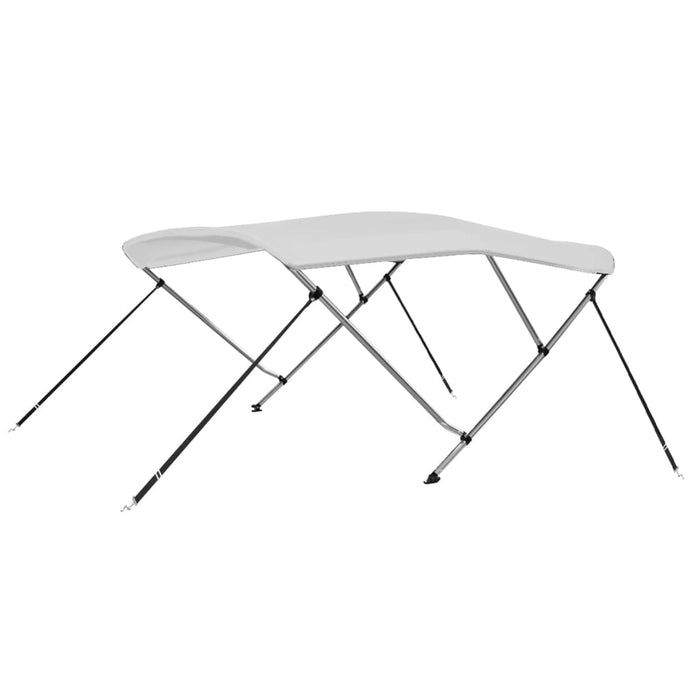 Parasolar barcă Bimini cu 3 arcuri, alb, 183x140x137 cm - WALTI WALTI