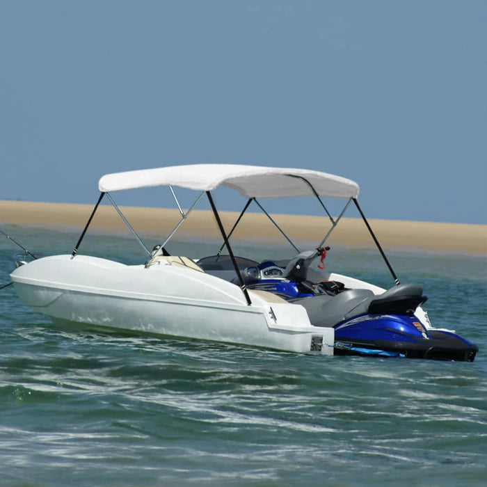 Parasolar barcă Bimini cu 3 arcuri, alb, 183x140x137 cm - WALTI WALTI