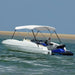 Parasolar barcă Bimini cu 3 arcuri, alb, 183x140x137 cm - WALTI WALTI