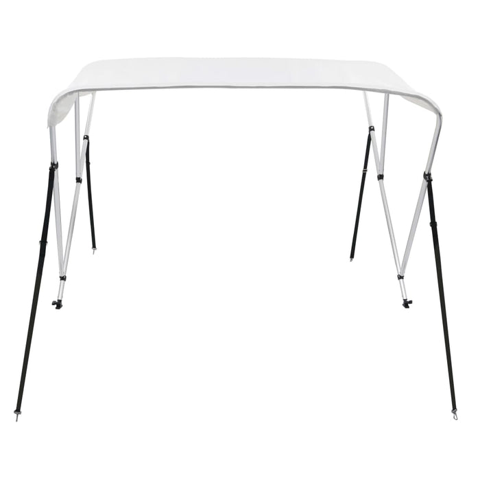 Parasolar barcă Bimini cu 3 arcuri, alb, 183x140x137 cm - WALTI WALTI
