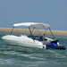 Parasolar barcă Bimini cu 3 arcuri, alb, 183x160x137 cm - WALTI WALTI
