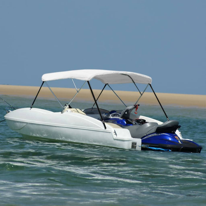 Parasolar barcă Bimini cu 3 arcuri, alb, 183x196x137 cm - WALTI WALTI