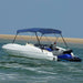 Parasolar barcă Bimini cu 3 arcuri, albastru, 183x160x137 cm - WALTI WALTI