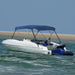 Parasolar barcă Bimini cu 3 arcuri, albastru, 183x196x137 cm - WALTI WALTI