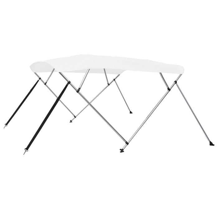Parasolar barcă Bimini cu 4 arcuri, alb, 243x196x137 cm - WALTI WALTI