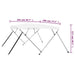 Parasolar barcă Bimini cu 4 arcuri, alb, 243x196x137 cm - WALTI WALTI