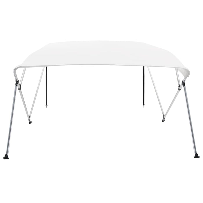 Parasolar barcă Bimini cu 4 arcuri, alb, 243x196x137 cm - WALTI WALTI