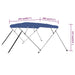 Parasolar barcă Bimini cu 4 arcuri, albastru, 243x196x137 cm - WALTI WALTI