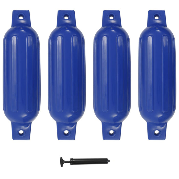 Bară de protecție barcă, 4 buc., albastru, 41x11,5 cm, PVC WALTI