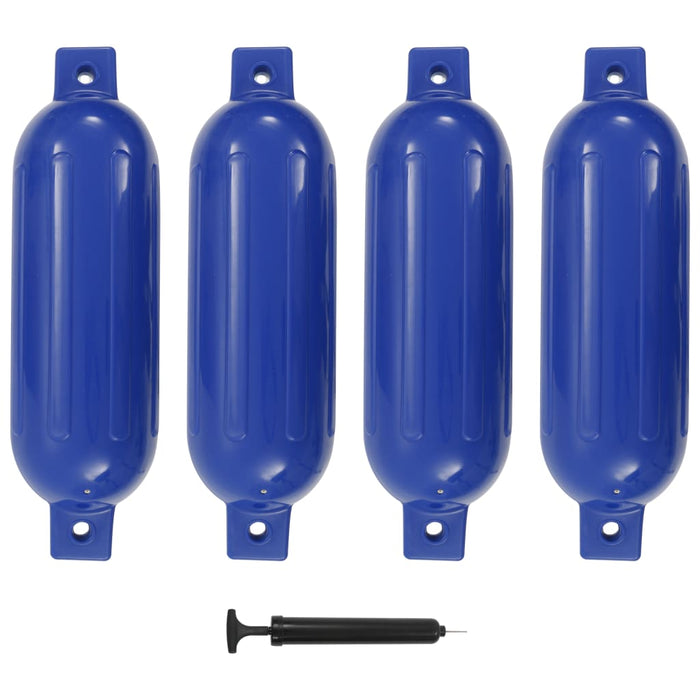 Bară de protecție barcă, 4 buc., albastru, 51x14 cm, PVC WALTI