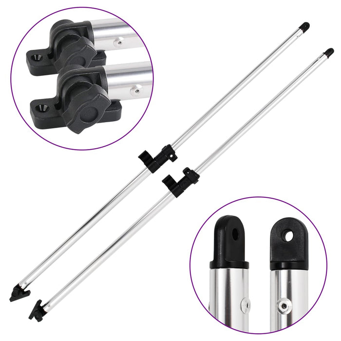 Stâlpi de susținere parasolar barcă Bimini, 2 buc., aluminiu - WALTI WALTI