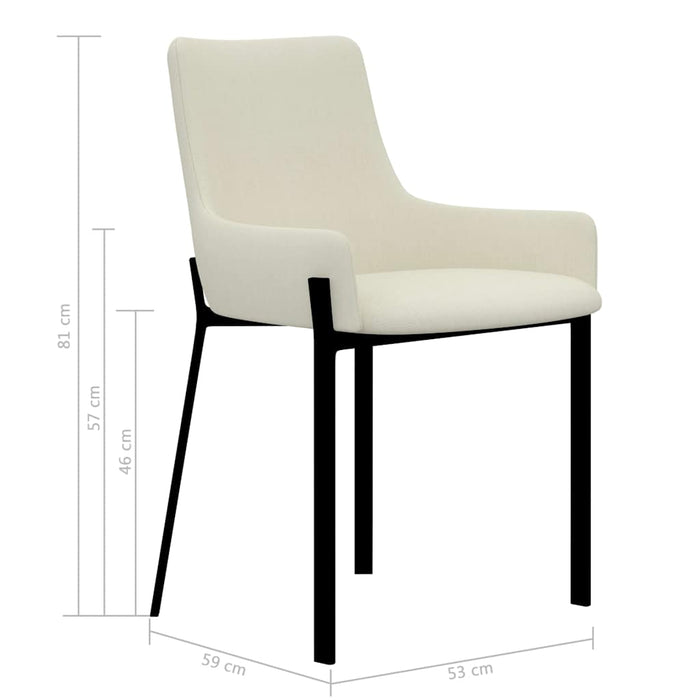 Scaune de bucătărie, 4 buc., material textil WALTI